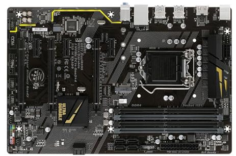 WLTDYZZLDN Fit for GIGABYTE GA Z270P-D3, Compatible avec processeurs Intel Z270 64 Go, Socket DDR4 LGA 1151, Port USB 3.1 et HDMI Carte Mere