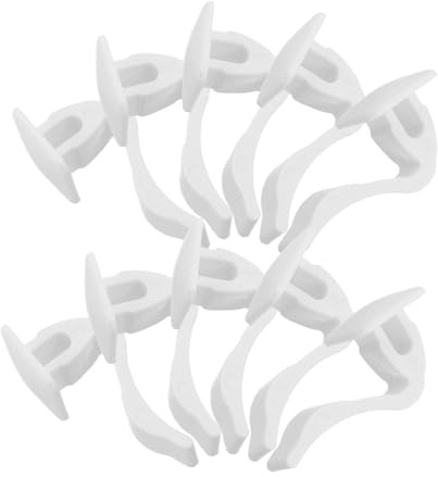 Fan Shroud Hose Retaining Clip Kit 10pcs ABS White Clip | Radiator Cover Fixings, Secure High Temperature Resistant Support for Offices and Homes