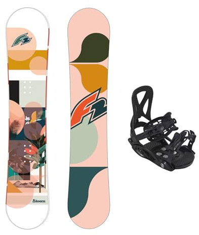 F2 Set Snowboard Junior Bloom Girl Apricot 140cm + Pipe Bindung M