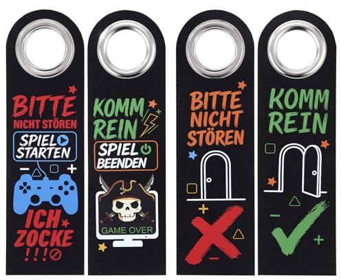 XIAONIU Bitte Nicht stören Türanhänger, Coole Sachen für Jungs, Gaming deko | 2Stück Zocker Geschenk, Gamer Zimmer Deko, Teenager Jungen Geschenk, geschenke für 10 11 12 13 14 jährige jungen