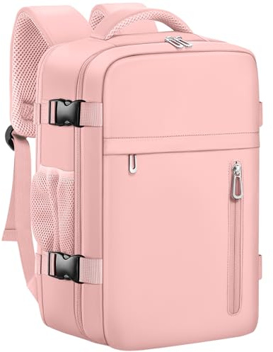 OTAHGK Zaino da Viaggio 40 × 30 × 20 per Ryanair, Bagaglio a Mano Sotto il Sedile Aereo Borsa da Cabina Voli Zaini Casual Valigia Ufficio Scolastico Lavoro Borse Adatto a Laptop da 14 pollici-Rosa