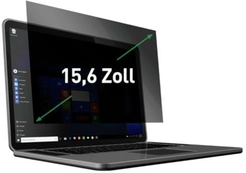 Leitz Laptop Blickschutzfilter 15.6 Zoll (16:10), Abnehmbare Schutzfolie für Laptops, Mit Blaulichtfilter und Blendschutz, Beidseitig verwendbar, Touchscreen kompatibel, Made in Germany, 69110000