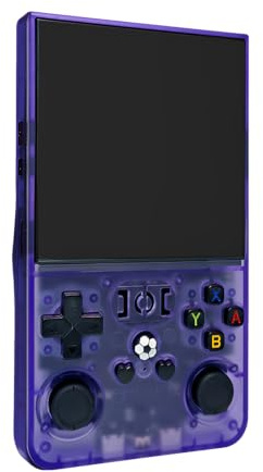 Snnowdate Console De Jeux Portable Rétro R36MAX 128Go (Violet) | Écran IPS 4 pouces, Linux open source, stockage 128Go, console rétro portable pour voyage et loisirs
