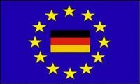 Stock-Flagge 30 x 45 : Europa mit Deutschland in der Mitte