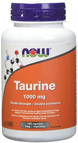 NOW Taurine 1000mg 100 Veg Capsules, 100 g