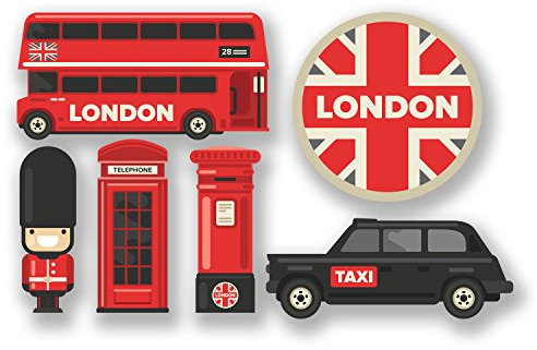 A5 Blatt – London England UK Vinyl Aufkleber Guard Post Box Flagge Taxi Bus #6640 (A5 Blatt 20 cm x 13 cm)