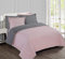Vision - Wende-Bettwäsche, zweifarbig, Grau/Rosa, Bettbezug 260 x 240 cm, mit 2 Kissenbezügen, für Kingsize-Bett, 2 Personen – 100% Baumwolle