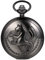 JewelryWe Retro Taschenuhr Hippocampus Herren Kettenuhr Analog Quarz Uhr mit Halskette Kette Umhängeuhr Pocket Watch Schwarz