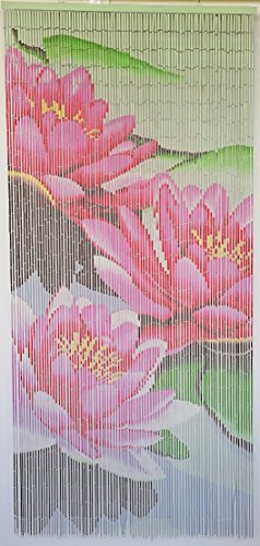 MadeInNature Rideau de Porte Perles Bambou, Intérieur et Extérieur, Porte d’entrée, Porte intérieure, Porte fenêtre 90x200cm, Plusieurs modèles aux Choix de (Modèle 9 Rideau Fraicheur)