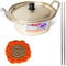 Korean Noodle Pot, Yellow Ramyun Pot, Aluminum 6.3(16cm) + Chopstick (1 Pairs), Made in Korea