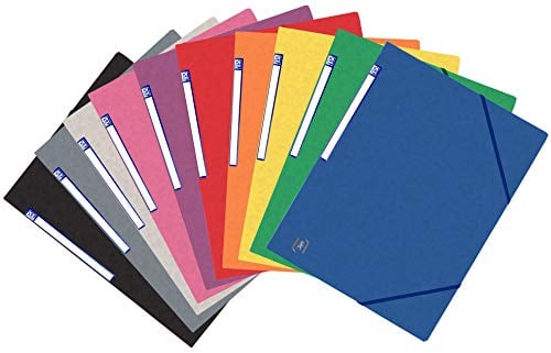 Oxford TopFile+ Dokumentenmappe, 3 Klappen, mit Gummibändern, A4, 10 Stück