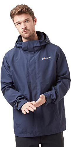 Berghaus Men's Maitland GORE-TEX IA Waterproof Jacket with 3-in-1 Compatibility, Mens Raincoat, Men's Hiking & Outdoor Recreation Clothing, Blue, L
