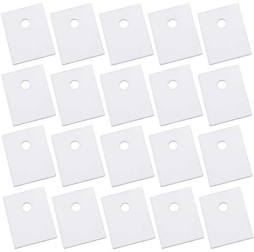 Yootop Keramik-Aluminium-Kühlkörper-Isolator-Pad für TO-3P/TO-247 Transistoren, 20 x 25 mm, 100 Stück