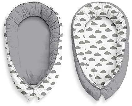 Multifunktionale Kuschelnest Babynest Kokon für Babys und Säuglinge, Nestchen, Reisebett, 100% Baumwolle, antiallergisch