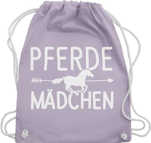 Turnbeutel Rucksack - Taschen - Pferde Mädchen - Pferdemädchen - Unisize - Pastell Lila - pferdetaschen stalltasche pferd pferdeliebhaber fjordis beutel reiterzubehör pferdebeutel reiten ich geh