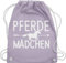 Turnbeutel Rucksack - Taschen - Pferde Mädchen - Pferdemädchen - Unisize - Pastell Lila - pferdetaschen stalltasche pferd pferdeliebhaber fjordis beutel reiterzubehör pferdebeutel reiten ich geh