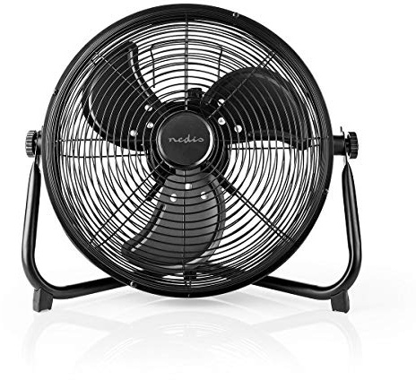 NEDIS Ventilador de suelo - inclinable - Recargable - 43W - 30cm - Negro