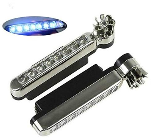 LED-Tagfahrlicht 2 Pack Zusatzscheinwerfer Vorn Keine Notwendigkeit Zu Installieren Scheinwerferdekoration Windlicht 12,3x4cm Geeignet Für Alle Modelle(Blaues Licht)