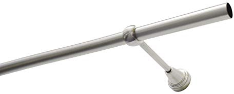 Gardinia Gardinenstangen-Set Ally, Komplettstilgarnitur inkl. Befestigungsmaterial, 1-läufig, Länge 160 cm, Edelstahl-Optik