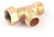 Vogueing Tool Conector de tubería de 3 vías de 1,27 cm, conector en T igual macho y hembra para sistemas de tuberías de aire, gas, agua, dorado (tipo C)