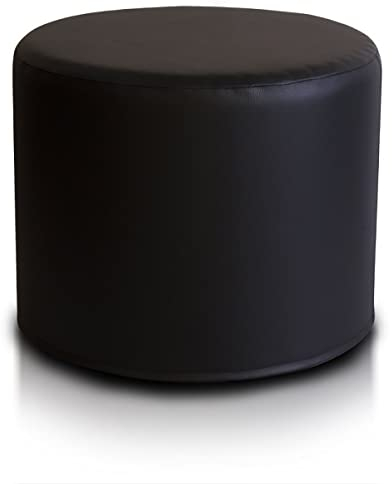 Ecopuf Pouf Hocker Roller - Gepolstert Sitzhocker aus Kunstleder - Ultraleicht - Abnehmbaren Bezug