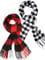 SATINIOR 2 Stücke Plaid Check Warme Damen Decke Schal Gemütlicher Plaid Winter Schal Wickelschal (Rot Schwarz, Schwarz Weiß)