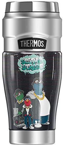 Sesame Street Urban Character Group THERMOS STAINLESS KING Stainless Steel Travel Tumbler, Vacuum insulated & Double Wall, 16oz