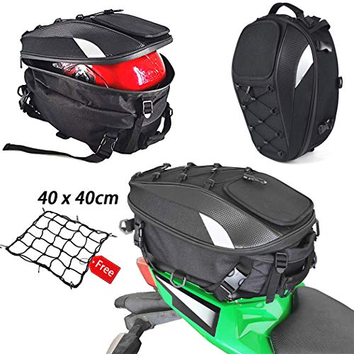 RYITGO Hecktasche Motorrad,Hecktasche Motorrad Wasserdicht,Motorrad-Sitztasche,Motorrad Rucksack Wasserdicht Gepäck Taschen Motorrad Helm Tasche Aufbewahrungstaschen