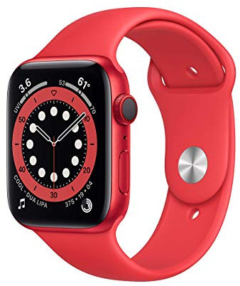 Apple Watch Series 6 GPS + Cellular, Boîtier en aluminium de 44 mm PRODUCT (RED) avec Bracelet Sport PRODUCT (RED) (Ricondizionato)