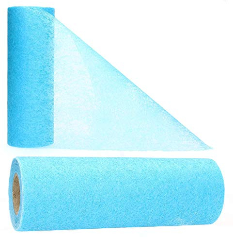 AmaCasa Vlies Tischband Tischläufer für Hochzeiten, Kommunionen, Taufen und Allen Feierlichkeiten Maße: 23cm/20m Rolle (Aqua Blau, Vlies)