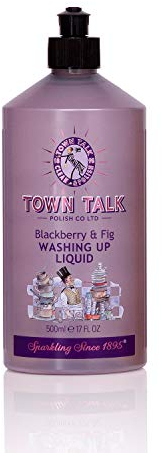TOWN TALK Spülmittel – Inhalt: 500 ml – PH-neutral – Antibakterielle und keimbekämpfende Wirkung – Ideale SPÜLHILFE – Riecht angenehm nach Brombeere und Feige