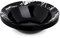 Pack of 10 Black and Silver Hard Plastic Reusable Plates ~ Marble Design Plastic Dinnerware-Ideal for Weddings and Parties. (10oz Bowls)