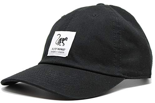 DRESSED IN MUSIC PLAY WITH ME Baseballmütze Classic Surf Monkey® - Dad Cap aus Twill ohne Rahmen, Schwarz , One size