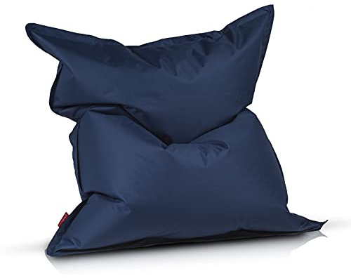 Ecopuf - Sako Pouf Kinder Kissen Outdoor - Sitzsack Kinder Kinderzimmer - Robuster Stoffsack - Entspannungssessel - Wohnungseinrichtung - Sessel Größe S - 140x100cm, Blau Nc8