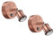 ledscom.de 2 Stück Wandleuchte RETRA, Schalter, bronze matt, rund, 1x E27 max. 60W