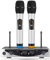 YGiTK UHF Wireless Microphone System Wireless Mic System with Certified Power Adapter, Dual Channel Handheld Dynamic Mic System with 260ft Long Range for Karaoke, Conference, Wedding, Singing, Party
