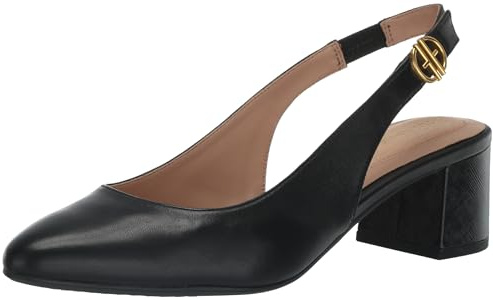 Cole Haan Women's 45MM High Heel Go-to Slingback Pump, Black Leather, 8.5 Medium