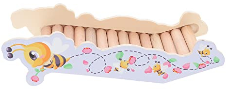 POPETPOP Hamsterversteck Hamster Kletter Holzleiterbrücke Ratte Nagetier Kleines Tierk?fig mit Bienendekor für Rennm?use M?use Und Kleintiere Holz Beißspielzeug