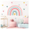 Little Deco Wandtattoo Regenbogen rosa Mint Wandsticker Herzchen Kinderzimmer Babyzimmer Wandaufkleber Herz Wanddeko DL936-4