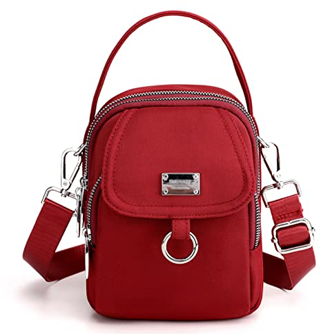 LIBAIJIAAZQH Sacs Bandoulière Femme, Sacoche Telephone Portable Femme, Sac à Bandoulière étanche Avec Bandoulière Réglable Avec Prise Casque Sac a Main Pochette Bandouliere.