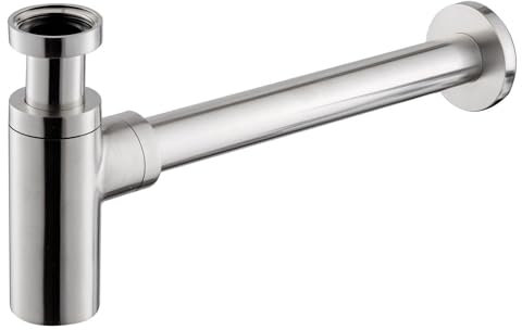 Sifone a Vista Lavabo in Acciaio Inox Satinato Nilo