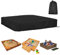 HAOMEEDUO Sandkastenabdeckungen Sandkasten Abdeckung Abdeckplane Wasserdicht 210D Oxford-Stoff Sandkastenplane Sandkasten Abdeckplane mit Kordelzug Aufbewahrungstasche für Sandkaste(155*155cm,Schwarz)
