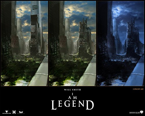 Movie I Am Legend 24649 A4 Poster on Canvas - Filmkunstposter in verschiedenen Größen für Wohn- oder Schlafzimmerideen. Randlose Kultfilmbilder, klassische ikonische 70er, 80er, 90er Jahre, Vintage-R