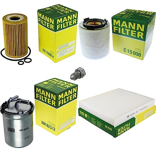 EISENFELS Filter Set Inspektionspaket erstellt mit MANN-FILTER Ölfilter HU 7008 z, Luftfilter C 15 008, Kraftstofffilter WK 823/2, Innenraumfilter CU 2545, Verschlussschraube