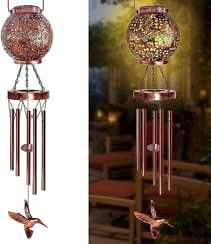Solar Windspiel Schmetterling Windspiele für Garten Weihnachten Geschenke für Mütter Geburtstag Geschenke Windspiel für Draußen Hängeleuchte für Garten