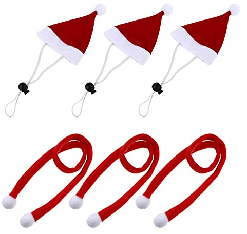 Amosfun 1 Satz Mini-weihnachtsmütze Mini-urlaubshut Für Haustiere Haustier Weihnachten Cosplay Gefälligkeiten Weihnachtsmützen Für Puppen Kleines Haustier Elektronisches Vlies Kleidung