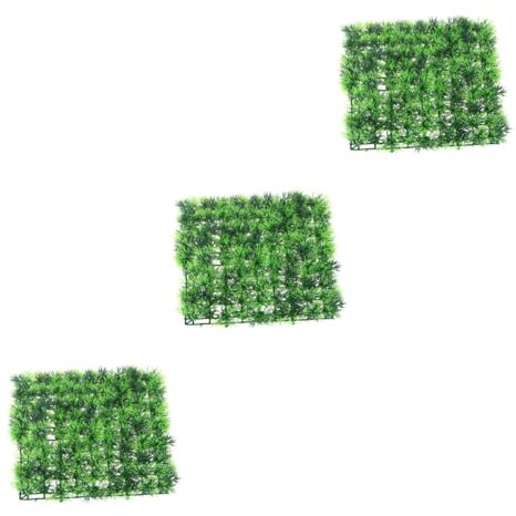 FRCOLOR Aquarium Hair Grass 3pcs Fish Tank Aquarium Plants Live Reptile Tank Decorations Grass for Aquarium Artificial Grass Mat Aquarium Grass Mat Decorate Fake Grass Lawn Animal Snapdragon