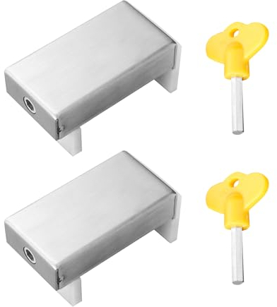 Cerradura De Ventana Corrediza De 2 Piezas Con Llave, Cerradura De Seguridad Para Ventana, Bloque De Cerradura De Seguridad Para Ventana Ajustable