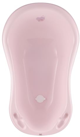 Hylat Baby Baignoire de bébé avec bouchon - Certificat TÜV Rheinland - stable et confortable, idéale pour un bain sûr pendant les premiers 12 mois - Collection Lite