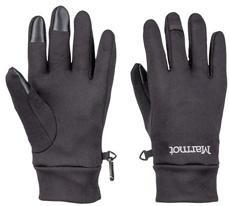 MARMOT Power Stretch Connect Herren-Handschuh, Schwarz, Größe XS